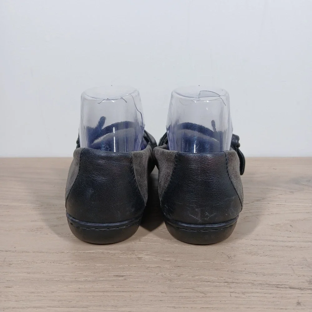 Born Flats Womens 7.5 Gray Suede Leather Mary Jane Ballet Boho Artisan Comfort